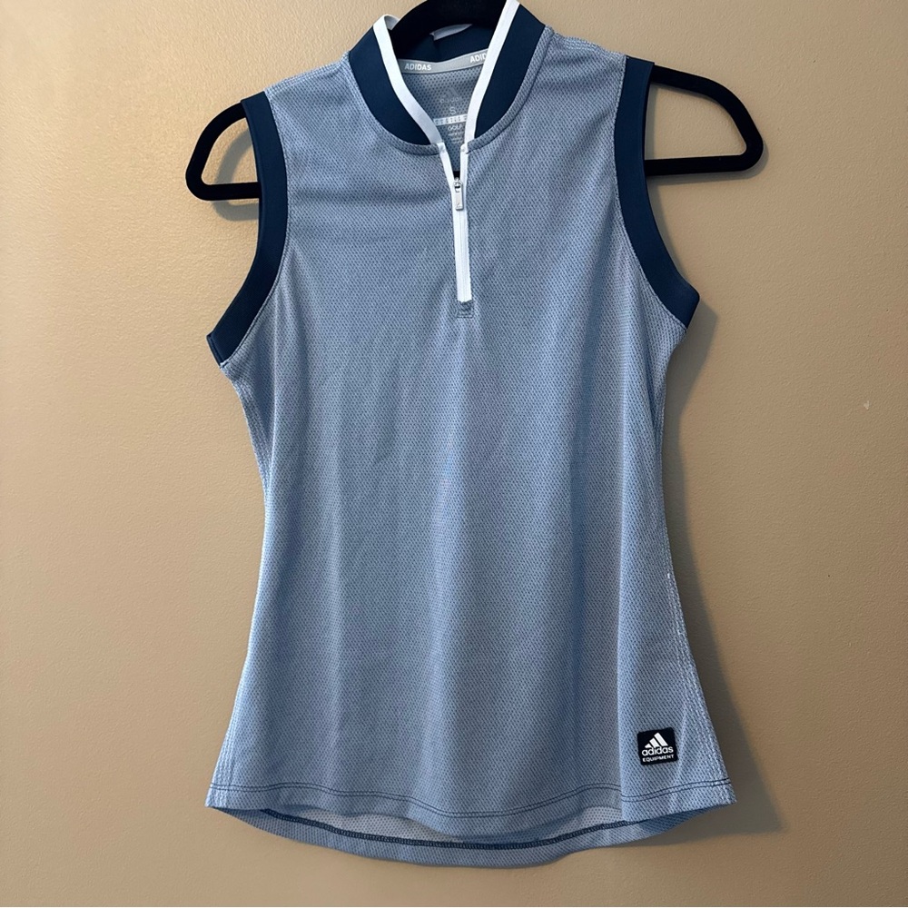Adidas Women's Blue Sleeveless Polo